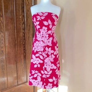 🌺Hot Pink & Blush Tropical Stretch Tube Dress🌺